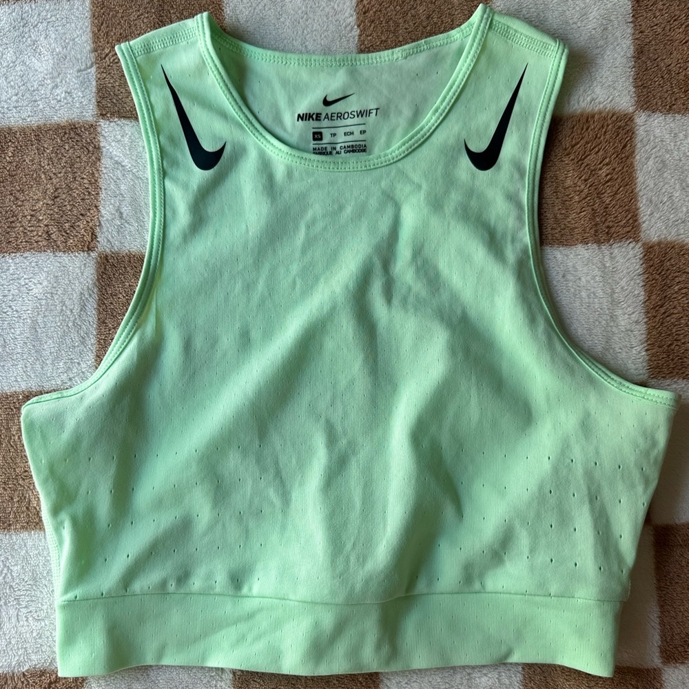 Nike AeroSwift Mint Green Athletic Top